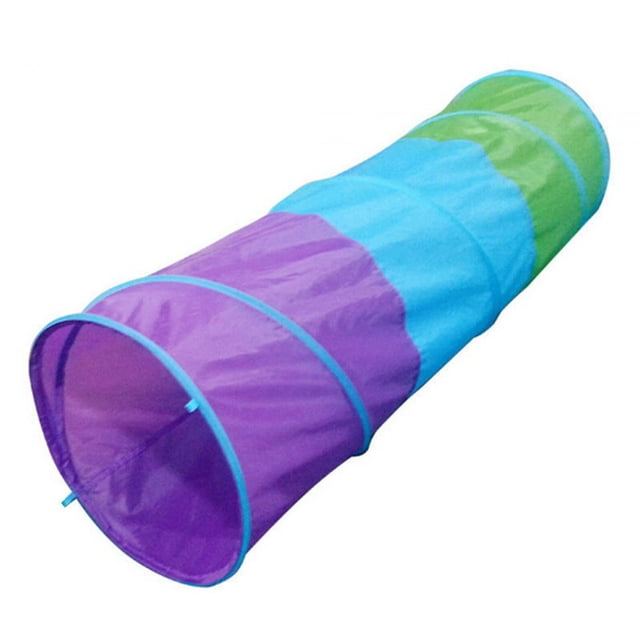 Túnel de juegos infantil, casita de juegos portátil, fácil de montar, plegable, para bebés que gatean. 15m Violeta Verde