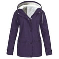 thumbnail image 3 of JGNGSHN Women's Winter Plus Size Thickened Fleece Lined Coat with Detachable Hood, 3 of 7