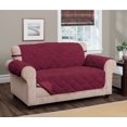 thumbnail image 2 of Innovative Textile Solutions 1-Piece Hudson Sherpa Waterproof Loveseat Furniture Cover, Burgundy, 2 of 2