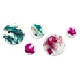 thumbnail image 2 of Designart "Tropical Turquoise Joyfulness II" Abstract Liquid Ink Metal Wall Art Set of 5 Piece, 2 of 5