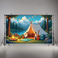 thumbnail image 4 of Scenic View Camping Banner Tent Nature Adventure Lake Mountains for Outdoor Event Hiking Trip Travel, 4 of 8