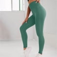 thumbnail image 2 of Outfmvch compression leggings for women Tummy Control Bootcut Pants Butt Lifting Leggings High Waisted Workout Leggings Womens Pull On Side Pockets No Front Seam Leggings for Women Light Green S, 2 of 7