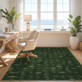 thumbnail image 3 of Design&I 6'x9' Washable Area Rug Sleek Flatweave Pet Friendly Vintage Fishing Fly Cabin Trout Hook Lure Lake Border Tackle for Queen Size Bedroom, Under Bed, 3 of 7