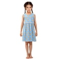thumbnail image 6 of Girls Dress Snowflake Cookie Man Blue Background Sleeveless Dress for Girls Hem A-Line Casual Sundress, 6 of 7