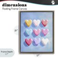 thumbnail image 4 of Stupell Industries Contemporary Pastel Heart Grid Brown Floating Frame Canvas Art, 17 x 21, by The Prints Vibe, 4 of 8