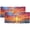 Pattern-5, variant on Beach Ocean Window Curtain Valances Watercolor Sunrise View Scene Coastal Seascape Privacy Window Valances for Living Room Kitchen 54 by 18 in, 2 Panel