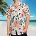 thumbnail image 5 of High Quality Hawaiian Shirts for Men Short Sleeve Aloha Beach Shirt Floral Summer Casual Button Down Shirts Blouses W4UN96, 5 of 7