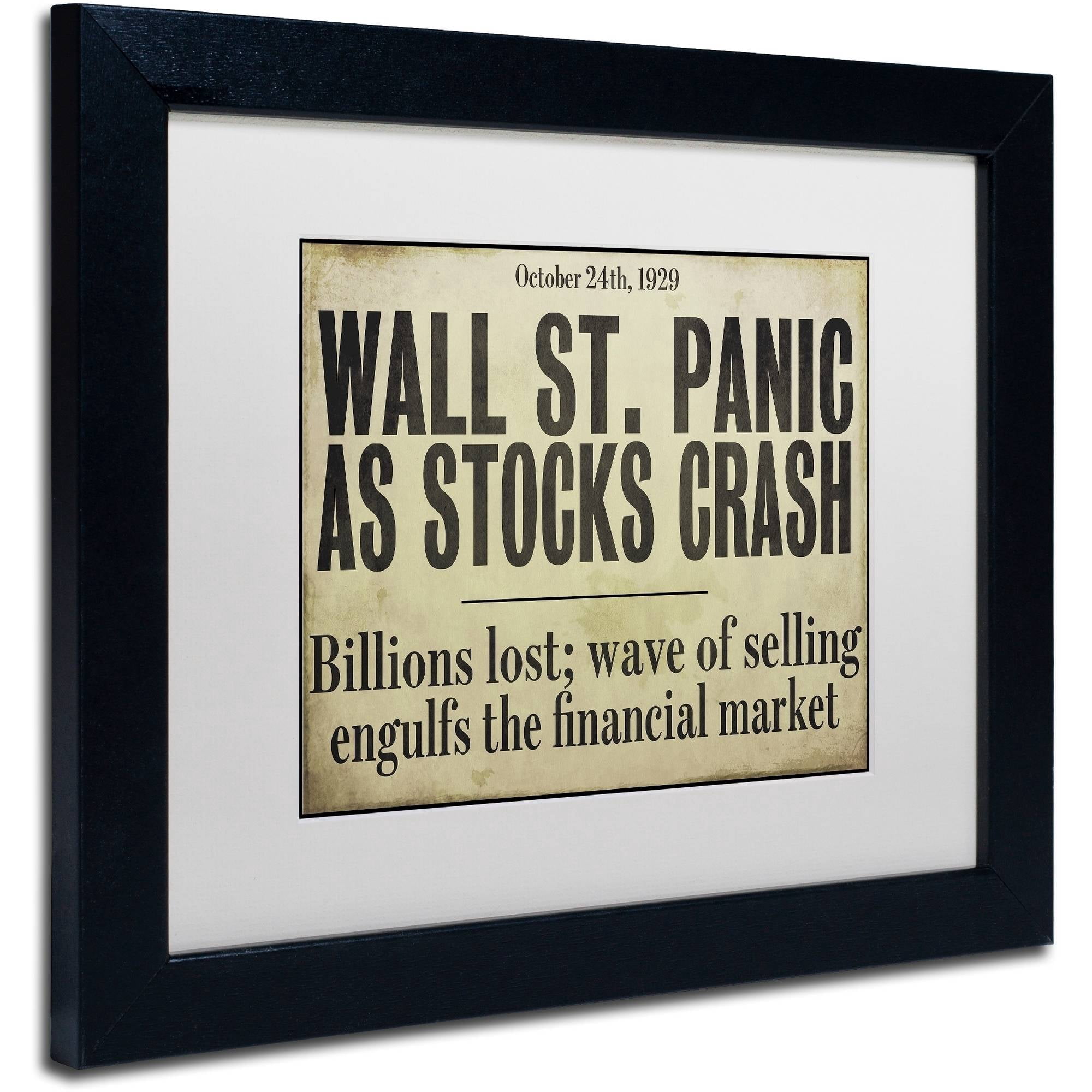 Trademark Fine Art 11 x 14 Typography Matted Framed Art ' Wallstreet ' by Color Bakery