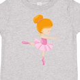 thumbnail image 4 of Inktastic Ballerina, Ballet Girl, Ballet Dance, Orange Hair Girls Toddler T-Shirt, 4 of 5