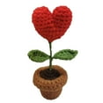 thumbnail image 2 of tredstone Hand Knitted Crochet Flowers Mini Potted Flowers Car Accessories Small Cute, 2 of 6