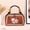 Brown, variant on Women's PU Peony Butterfly Embroidery Crossbody Purse, White