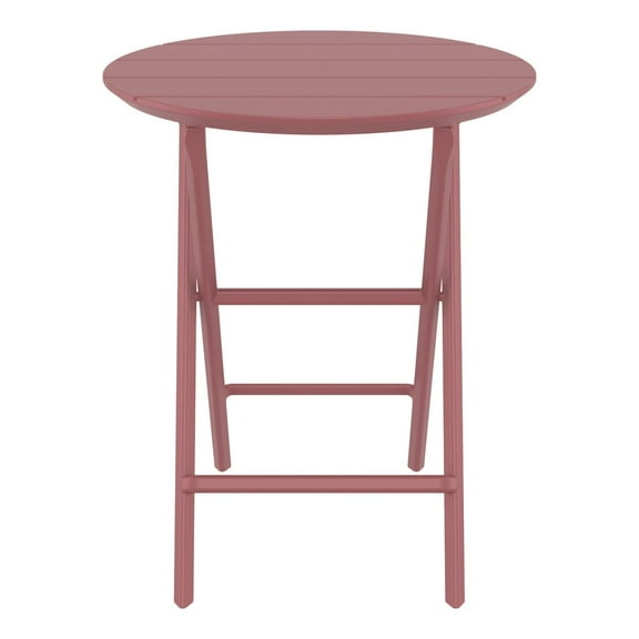 Compamia Helen Round Folding Bistro Table 24 inch Marsala