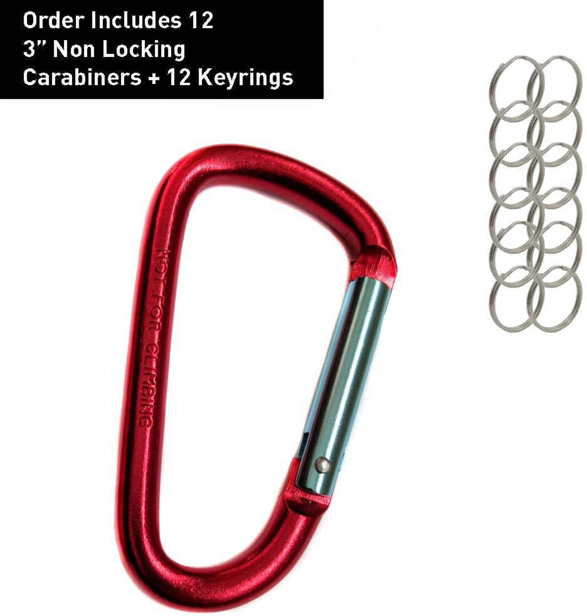 Heavy Duty Blue Aluminum Carabiner Red Carabiner Clips Swivel Rotating Hook  Personalized Carabiner,carabiner Key Chains Carabiner Key Ring 