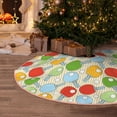 thumbnail image 5 of Rateoe Colorful Ping Pong Rackets1 Pattern Christmas Tree Skirt with Ties, Christmas Tree Decorations, Farmhouse Christmas Decor Xmas Holiday Decorations-30", 5 of 6