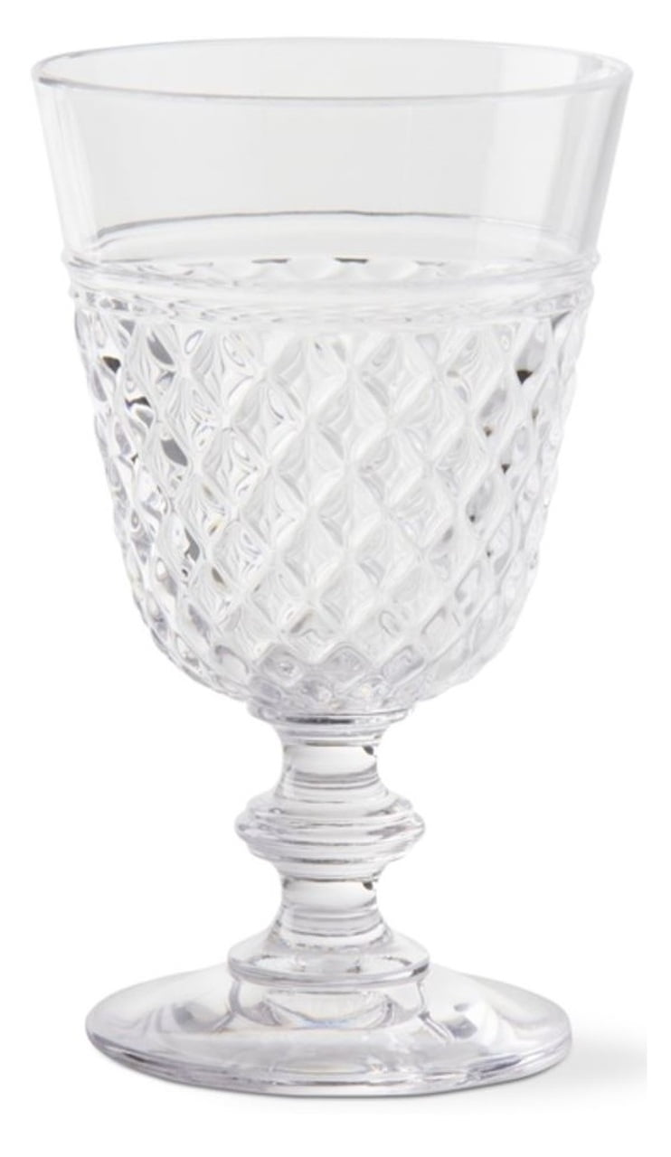 Smokey Grey Weddingstar Vintage Inspired Pressed Glass Goblet 