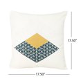 thumbnail image 5 of Noble House Arizona Abstract Outdoor Cushion in White and Dark Blue (Set of 4), 5 of 6