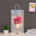 thumbnail image 6 of chaungfeng Preserved Flowers Bouquet, Eternal Flowers, Dry Flower Bouquets with LED Light String and Gift Bag Gifts for Women, Birthday Gifts for Mom Friends Her, Valentine (Pink), 6 of 6