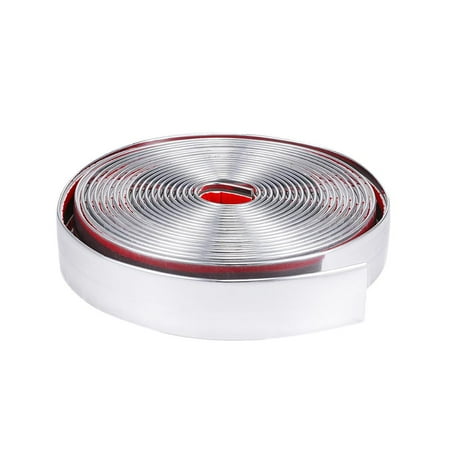- BEAMNOVA 16FT 5 Meter x 25mm Universal Car Truck SUV Silver Chrome Moulding Trim Strip Line for Window Bumper Grille