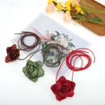 thumbnail image 5 of Unique Bargains Satin Rose Flower Adjustable Waist Belt Green, 5 of 5