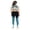 A Blue, variant on iiniim Kids Girls Two Piece Dance Outfit Tracksuit Crop Top with Athletic Legging Pants for Gym Sport Workout