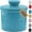 Turquoise, variant on White Ceramic Butter Crock with Lid Countertop Keeper for Bread and Toast