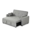 thumbnail image 3 of Pemberly Row Gray Woven Fabric Convertible Sleeper Sofa with Pillows, 3 of 10