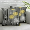 thumbnail image 3 of Nawypu  Yellow White Dandelion Throw Pillow Covers Vintage Flower Gray Wood Board Square Pillow Cases Set of  for Decorative Cushion Bed Couch Sofa Yellow Grey, 3 of 5