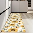 thumbnail image 4 of White Sunflower Leaf Seed Pattern Kitchen Rug Mat,Kitchen Runner Rugs Non Skid Washable,Decorative Kitchen Floor Mats for Kitchen,Sink,Laundry,17"X47", 4 of 5