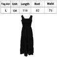 thumbnail image 2 of Women's summer casual sleeveless MIDI dress plain color pleated vest dress, 2 of 5