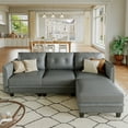 thumbnail image 1 of LLappuil Modular Sectional Sofa, 4 Seat Modular Sectional Sofa with Storage, Faux Leather Waterproof Sofa for Living Room, 1 of 9
