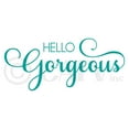 thumbnail image 2 of Hello Gorgeous Vinyl Lettering Wall Decal Sticker (Turquoise), 2 of 2