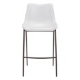 thumbnail image 4 of ZUO Chaise de Bar Magnus (Lot de 2) Blanc & Noyer, 4 of 6