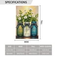 thumbnail image 3 of Welcome Spring Summer Garden Flag With Mason Jars & Daisies Double Sided 12x18 Inch Outdoor Yard Flag Decoration, 3 of 8