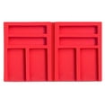 thumbnail image 1 of Transemion Practical Tray Organizer Multi-Boat Holder Jar Containers Kits Beading Storage Tray DIY Craft Red storage tray 1Set, 1 of 6