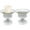 White, variant on Fmxomd Set of 2, 5.9'' Wide 5.9'' High Pedestal Vases, Vintage Antique Urn Gold Vases for Centerpieces, Metal Compote Bowl Vase for Wedding Centerpieces, Black