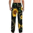 thumbnail image 3 of Balery Men'S Sunflowers3 Pants,Sleepwear Pants,Pajama Pants,Pj Bottoms Drawstring And Pockets-Small, 3 of 9