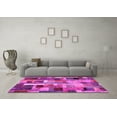 thumbnail image 3 of Ahgly Company Indoor Square Patchwork Pink Transitional Area Rugs, 4' Square, 3 of 4