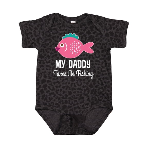 Inktastic My Daddy Takes Me Fishing Girls Girls Baby Bodysuit
