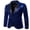 Blue, variant on Puloru Men Long Sleeve Blazer Suit, Shiny Jacket Coat, One Button Tuxedo
