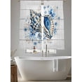 thumbnail image 5 of Summer Conch Sheer Curtains 72 Inch Long 2 Panels, Ocean Underwater Shell Flower Wood Grain Coastal Light Filtering Rod Pocket Curtains, Sheer Voile Drapes for Living Room Bedroom, 52"x72", 5 of 8