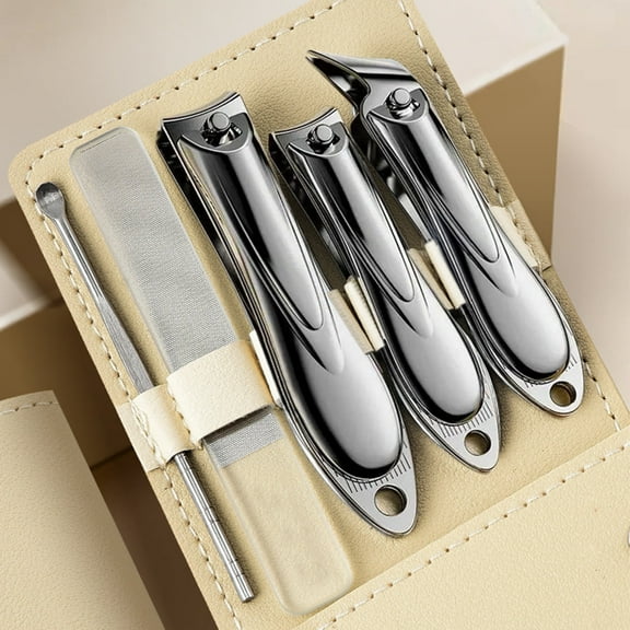 Nail clipper set, 5-piece stainless steel ultra sharp and sturdy nail and toenail clippers