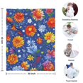 thumbnail image 4 of Pioneer Flower Floral Print Pattern Blanket,Comfortable Soft Flannel Throw Blanket,All Season,Warm Lightweight Blankets for Sofa Bed Couch Living Room Chair,30"x40", 4 of 4