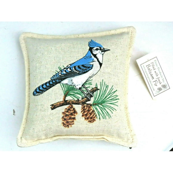 Paine's Oreiller en Sapin Baumier 6"x 6 Pouces Bleu Sachet de Pin Pomme de Pin Oiseau