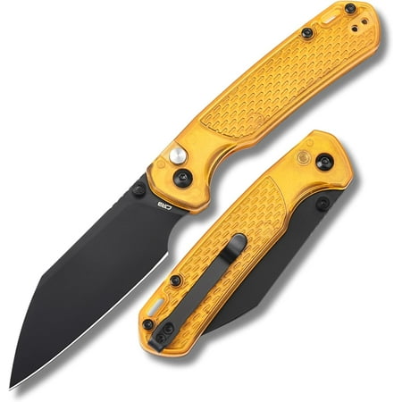 CJRB Pocket Folding Knife Pyrite-Light J1945-AMB(Black PVD/Amber)