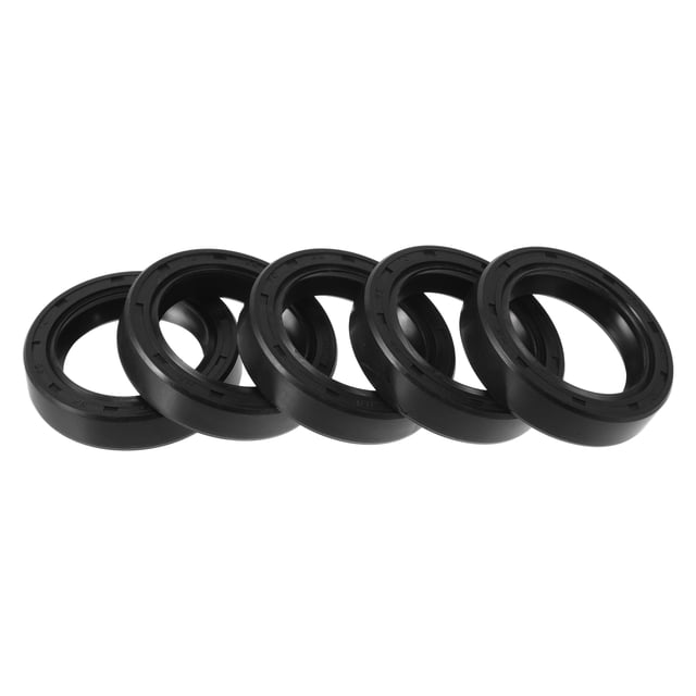 Sello de aceite universal TC de doble labio con resorte de acero Unique Bargains 32x45x10mm alta presión caucho NBR negro 5 Pcs