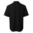 thumbnail image 5 of Afdoent Men's Shirts Male Solid Color Loose Comfortable Vertical Striped Short Sleeve Shirt Classic Fit Summer Tops, 5 of 5
