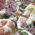 thumbnail image 5 of Nanshing Eira 3 Piece Floral Quilt Set , Pink , Queen Size , Microfiber Print, 5 of 5