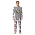 thumbnail image 2 of Matching Halloween Pajamas Set with Contrast Sleeves, Soft Halloween Family Pajamas with Mummy Bow Print, Unique Family Halloween Pajama Set Gift, 2 of 4
