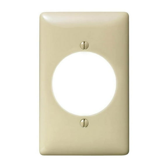 Hubbell NPJ724IZ 1-Gang Ivory Single 2.16" Outlet Midsize Nylon Wall Plate