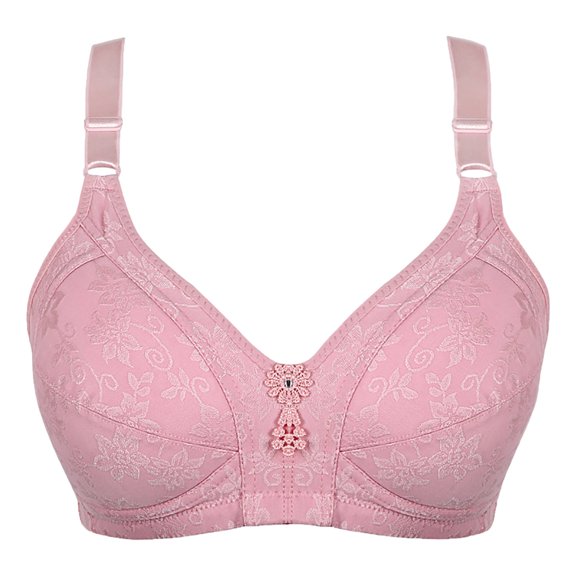 Bigersell Halter Bra Women Fashion Printed Bra Wire Free Underwear 1 Piece Bra Everyday Underwear Big & Tall Size Female Padded Sports Bra, Style 2197, 40B